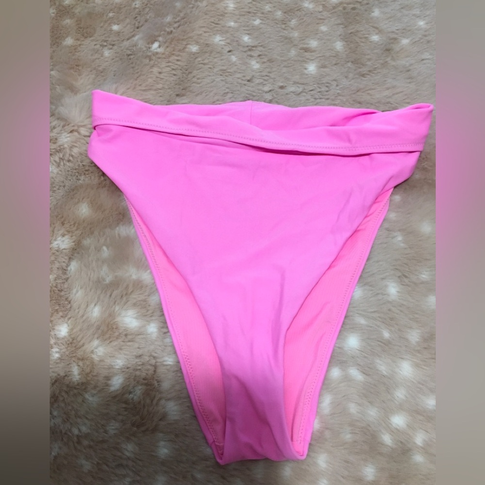 Aerie High-Rise Neon Pink Bikini Bottom
